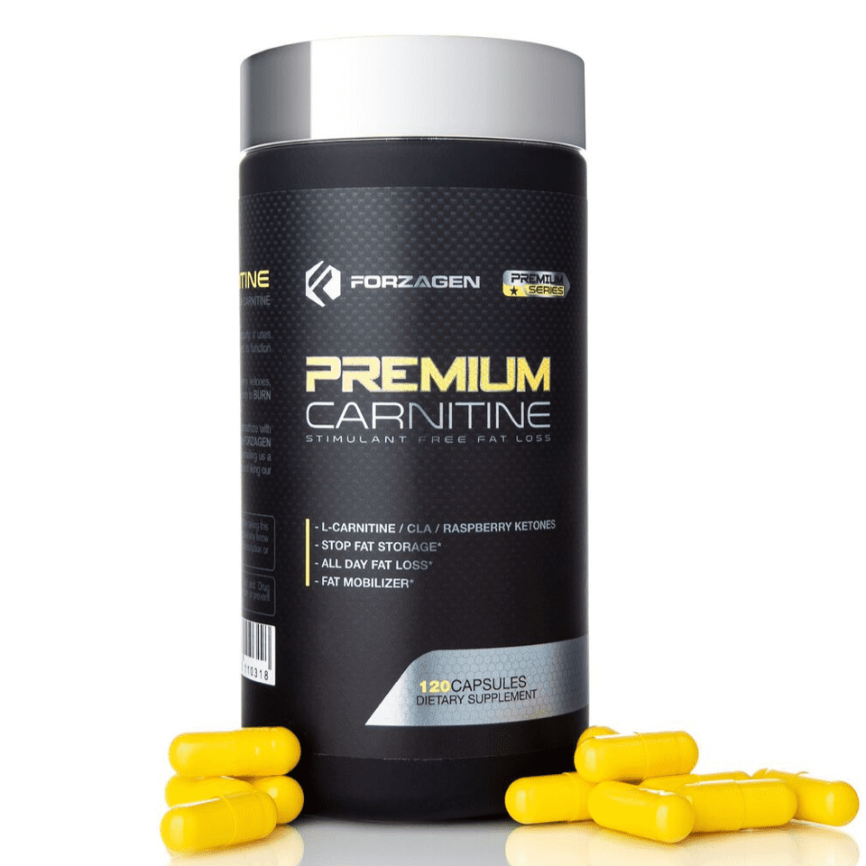 Forzagen L Carnitine Capsules 120 caps - with CLA and Natural Raspberry Ketones. Premiun Quality Carnitine Natural Fat Burner for Women and Men - All Day Fat Loss - Keto Friendly