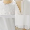 thumbnail image 4 of IBTOM CASTLE Baby Girl Christening Lace Tulle Dress, Newborn Floral Flower Kids Skirt, Toddler Birthday Wedding Party Princess Gown 6-9 Months White, 4 of 7
