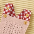 thumbnail image 6 of Mercatoo Toddler Baby Baby Knit Romper Cotton Sleeveless Boy Girl Sweater Clothes Baby Plaid Strap Romper 0 to 18 Months, 6 of 9