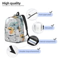 thumbnail image 4 of Yiaed The World Map with Cartoon Animals Print Backpack, Premium Laptop Backpack, Travel Backpack for Women, Lightweight Backpacks, Comfortable Back Pack-Medium, 4 of 5