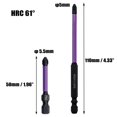 thumbnail image 4 of HRC61 Degree Magnetic Cross Screwdriver Bits PH2 Multipurpose Drill Bits, 4 of 9