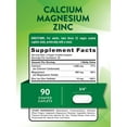 thumbnail image 2 of Calcium Magnesium Zinc Supplement | 90 Caplets | For Men and Women | by Nature's Truth, 2 of 7