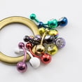 thumbnail image 4 of Navel Ring Package of 10 Anodized Titanium with two Cz Gems 14g, 4 of 4