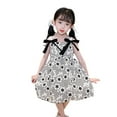 thumbnail image 4 of Filles Princesse Robe d'Été Douce Florale Impression Manches Respirant Sling Longue Robe pour les Enfants de 1-8 Ans, 4 of 8
