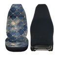 thumbnail image 2 of Uourmeti Starry Quilted Print Car Seat Cover 1 pcs Front Car Seat Cover with Logo Wear Resistant Suitable for Truck Suv, 2 of 6
