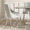 thumbnail image 3 of Chaise moderne de mi-siècle, jeu de 2, gris clair, 3 of 7