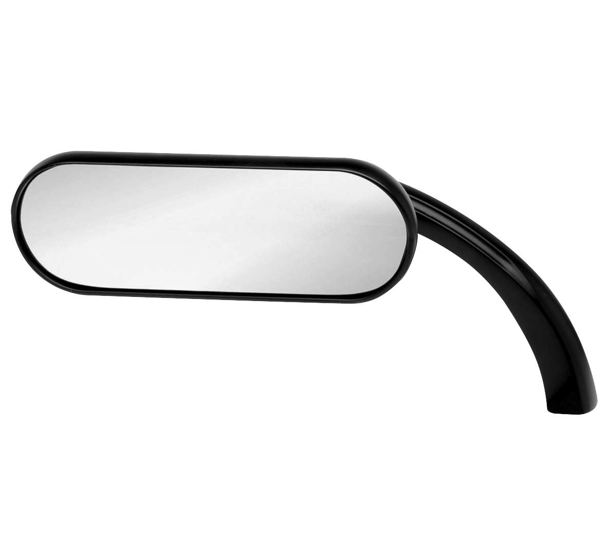 Black Mini Micro Oval Mirrors Left Right Side Fit for Harley Touring Sportster 