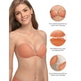 thumbnail image 2 of Wingslove Adhesive Bra Reusable Backless Strapless Push-up Silicone Invisible Sticky Bras for Backless Dress,Peach Blossom D, 2 of 5