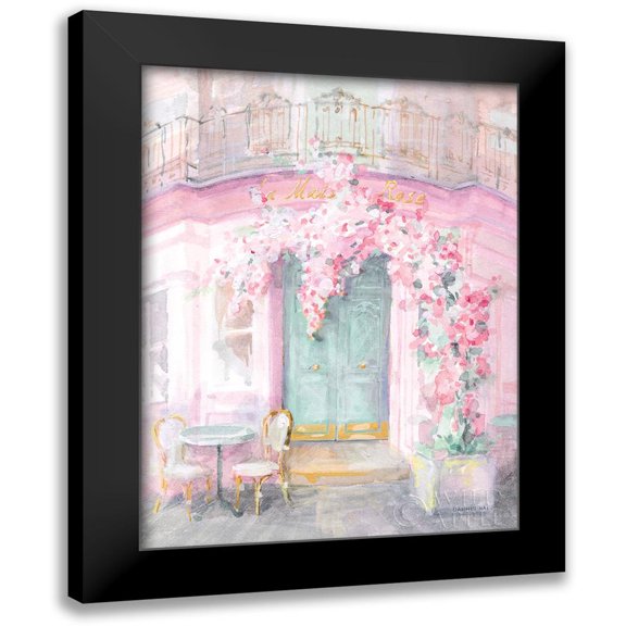 Nai, Danhui 12x14 Black Modern Framed Museum Art Print Titled - Pastel Paris IV