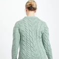 thumbnail image 6 of Aran Woollen Mills Women's Long Sleeve Pullover Sweater, Ocean Mist, Large, 6 of 6