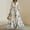 White, variant on MORTTIC Women's Elegant V-Neck Floral Print Maxi Dress Long Sleeve Ruffled Hem Fit for Weddings Parties & Summer Events,White S