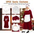 thumbnail image 5 of Mrs. Claus Costume for Women Plus Size Outfit Chirstmas Adult Santa Dress with Apron Wig and Glasses for Cosplay Party -3XL, 5 of 7