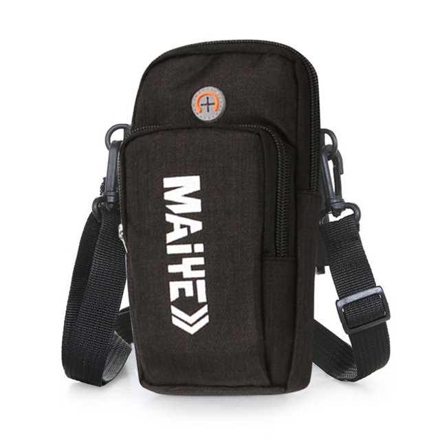 Kuymtek Bolso Deportivo para Monedero para Fitness para Correr Llavero Monedero (negro)