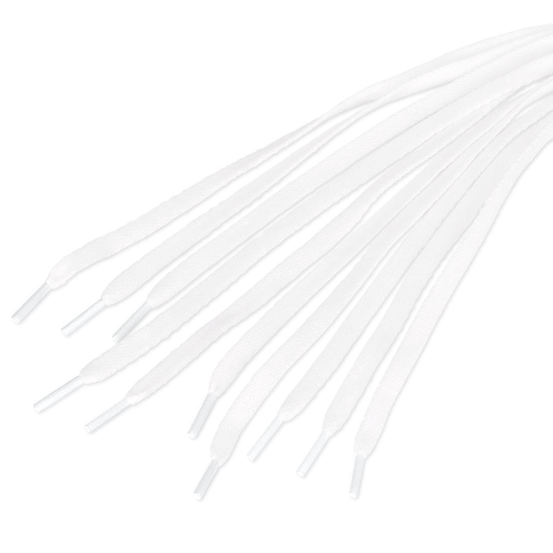 5 Pairs High Durability Athletic Unisex Flat Shoelaces for Sneaker white 100 cm/39.5"