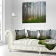 thumbnail image 3 of Designart Dense Misty Forest - Landscape Photography Throw Pillow - 16x16, 3 of 5