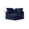thumbnail image 3 of Meridian Furniture Serene Navy Durable Linen Fabric Deluxe Corner Chair, 3 of 5