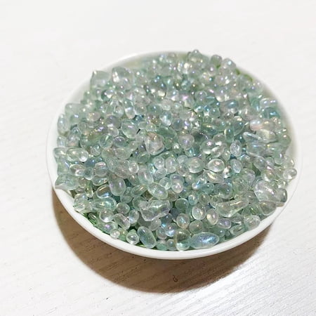 suxuMhao Decorative Stones, 200g Multi Color Crushed Crystals 5-7mm, Crystal Chips for Cleansing, Raw Crystal, Aquarium Gravel, Decorative Stones for Vases, Decor Crystal Chips Bulk, Style 36