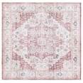 thumbnail image 2 of SAFAVIEH Arizona Alaia Medallion Polyester Area Rug, Beige/Rust, 6' x 6' Square, 2 of 13
