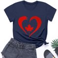 thumbnail image 2 of Camisas de Manga Corta para las Mujeres Impresión de Manga Corta Cuello Redondo, Camisa Casual de Poliéster para las Mujeres, Lavado de Manos, 2 of 8