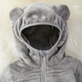 thumbnail image 4 of Hotiary Toddler Children Boys and Girls Autumn and Winter Clothing Bear Ears Long Sleeved Hoodie Warm Double-Sided Flannel Coat 1-6T, 4 of 8