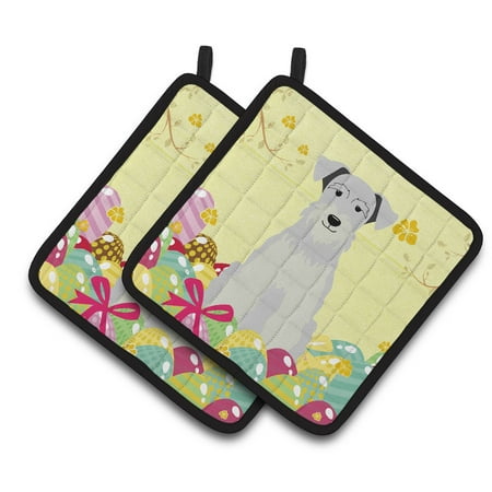 

Caroline s Treasures Easter Miniature Schanuzer Pair of Pot Holders