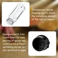 thumbnail image 3 of BlinkLLX 6 Pieces Plastic Salt and Pepper Shakers with Lid 3.5 oz Clear Spice Seasoning Bottle Containers Moisture Proof Dispenser for Storage Salt Sugar Spice Herbs and Powders(Black), 3 of 14