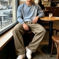 thumbnail image 5 of Ohufall Hiking Pants For Men Solid Color Wide Cargo Pant Outdoor Breathable Daily Sweat Pant, 5 of 8