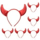 thumbnail image 1 of 6pcs Glitter Hornos Devil Horns Diadro Halloween Fantancía Cosplay Traje de disfraz, 1 of 6