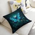 thumbnail image 5 of butterfly blue wings Linen toss pillowcase Decoration pillowcase Gift preferred 20x20" Cushion cover 1 set Sofa pillowcase Sofa bedroom living room car, 5 of 8