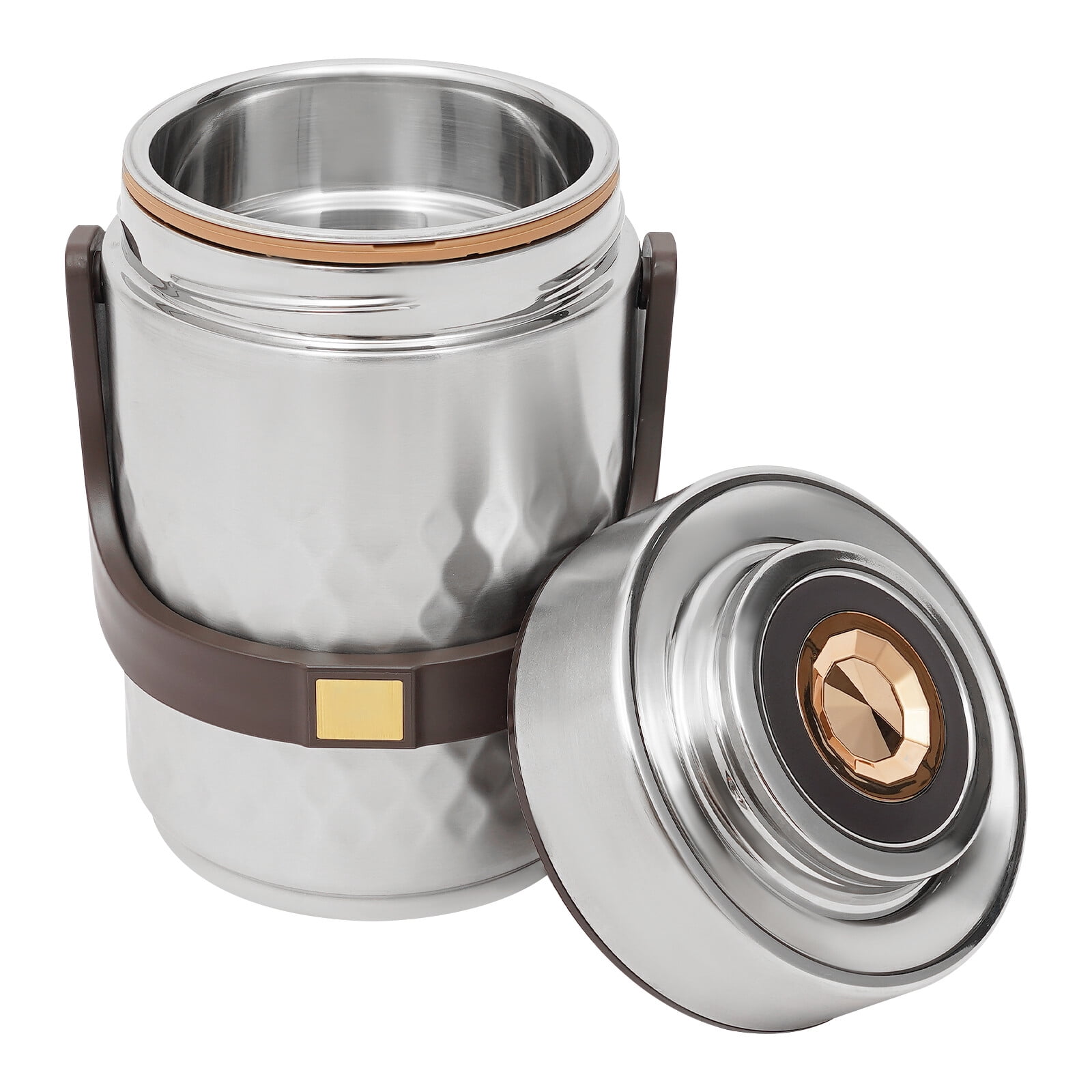 Miumaeov Stainless Steel Vacuum Thermal Lunch Box 3-Tier Portable Insulated Food Container 67.64oz