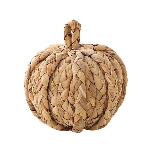 Hand-Woven Fiber Pumpkin Decorations for Halloween & Thanksgiving - 3 Sizes (10cm,12cm,13cm) Farmhouse Home Decor, Festive Table Centerpiece, Rustic Fall Decor