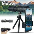 thumbnail image 3 of Utoimkio 4K 10-300X40Mm Super Telephoto Zoom Monocular Telescope, Monocular Telescope for Mobile Phone, with Smartphone Adapter Tripod Suit for Hiking Camping Bird Watching Best Gifts for Men, 3 of 5