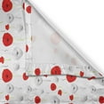 thumbnail image 3 of Ambesonne Poppy Flower Kitchen Curtains, Tender Spring Stems, 55"x39", Scarlet Green Pale Grey, 3 of 3