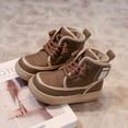 thumbnail image 2 of XXWXYD Boots Toddler Boys Girls Spring Autumn Winter Fashion Thick Baby Cotton Boots Children's Two Padded Warm Shoes Trendy Comfortable Cotton Shoes Boots (5.5-6 Years,Brown), 2 of 7