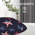 thumbnail image 3 of Navy Blue Decorative Pillow Covers 18 x 18 inch Set of 2 Memorial Day Independence Day Patriotic Stars Decorations Throw Pillow Covers American Flag Cushion Cases for Home Sofa Couch Bed Decor, 3 of 6
