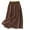 Brown, variant on Skirts for Women Summer Solid Color Cotton Linen Midi Skirt Comfy Elastic Waist Drawstring Long Skirts for Women with Pockets M