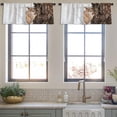 thumbnail image 3 of LALILO Kitchen Curtain Valance Portrait Mountain Lion Rod Pocket Window Curtain 52"x 18" Set of 2, 3 of 5