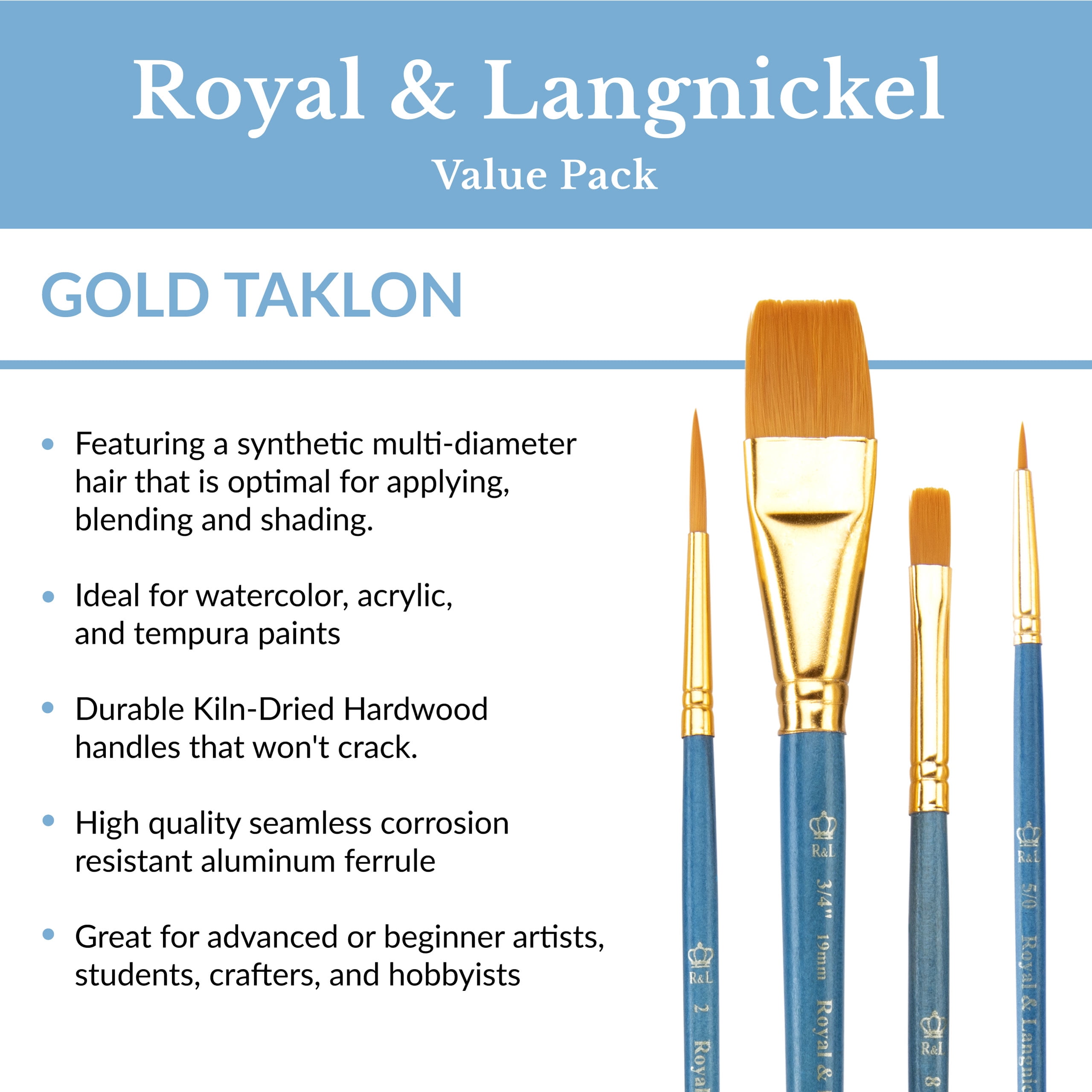 Taklon Detail Paint Brush Set — Tandy Leather, Inc.