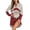 Santa Claus, variant on Yuyamidu Snowman Long Sleeve Night Gowns for Women Santa Claus Button Up Nightgown with Pockets Christmas Nights Sleepwear Comfy Nightdress Size S, Red