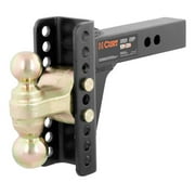 Curt 2in 14K Lb Trailer Towing Hitch Dual Ball Adjustable Channel Mount