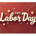 thumbnail image 4 of Decorative Stars Happy Labor Day Banner Red Background Holiday Decoration for Indoor Event Office Party, 4 of 8