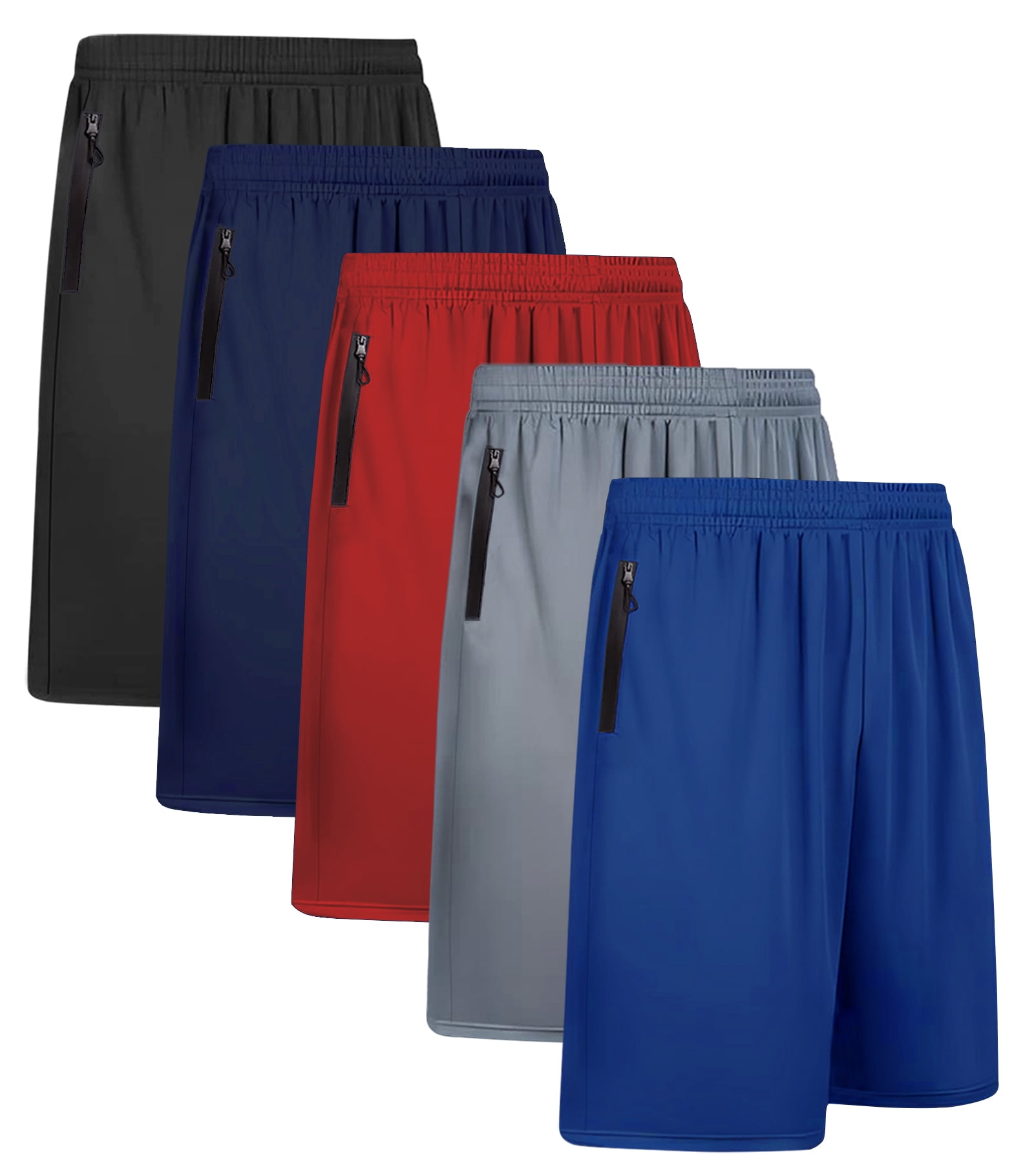 BUYJYA Men's 5-Pack Athletic Mesh Shorts photo 1