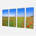 thumbnail image 2 of Poppy Meadow Panorama - Impression sur Toile Paysage, 2 of 3