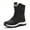 Black, variant on Women's Snow Boots Winter Outdoor Warm Waterproof Mid-Calf Booties Faux Fur Lined