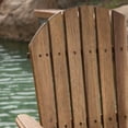 thumbnail image 3 of GZXS Acacia Wood Barstools Set of 2, Outdoor Patio Chairs with Slatted Back and Armrests for Deck, Balcony or Backyard (Natural Stained), 3 of 10