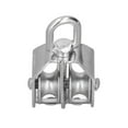 thumbnail image 1 of Double Wheel Pulley, Oxidation Resistant 250kg Loading 32mm/1.3in 304 Stainless Steel Pulley Block  For Yachts For Speedboats, 1 of 8