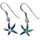 thumbnail image 1 of Pendientes colgantes de estrella de mar con ópalo azul sintético verde Plata de ley JAMW Sencillez, 1 of 5
