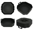 thumbnail image 3 of Almohadillas de silicona para freidora de aire placa de cocina cuadrada Wdftyju con aislamiento térmico Pizza frita pollo Gadgets ecológicos Picnic Camping al aire libre, 3 of 4