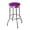 Purple Glitter, variant on The Furniture King Bar Stool Retro Style 24" Tall Chrome Finish Soda Fountain Stool Featuring a Purple Glitter Vinyl Swivel Seat Cushion