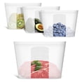 thumbnail image 1 of Bolsas de comida reutilizables Annaklin, tamaño grande, 1,5 L, paquete de 4 unidades, 100% silicona, 1 of 9